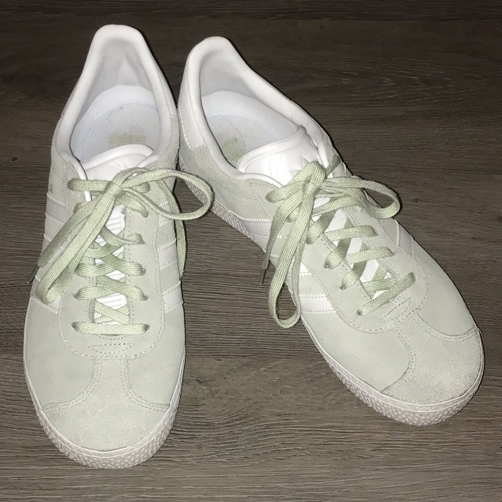 Adidas Gazelle suede mint athletic shoe